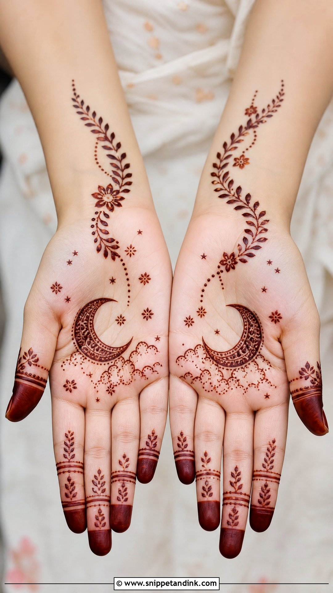 Moon Mehndi Design for Children - Snippet and Ink - 30 Mehndi Designs for Children