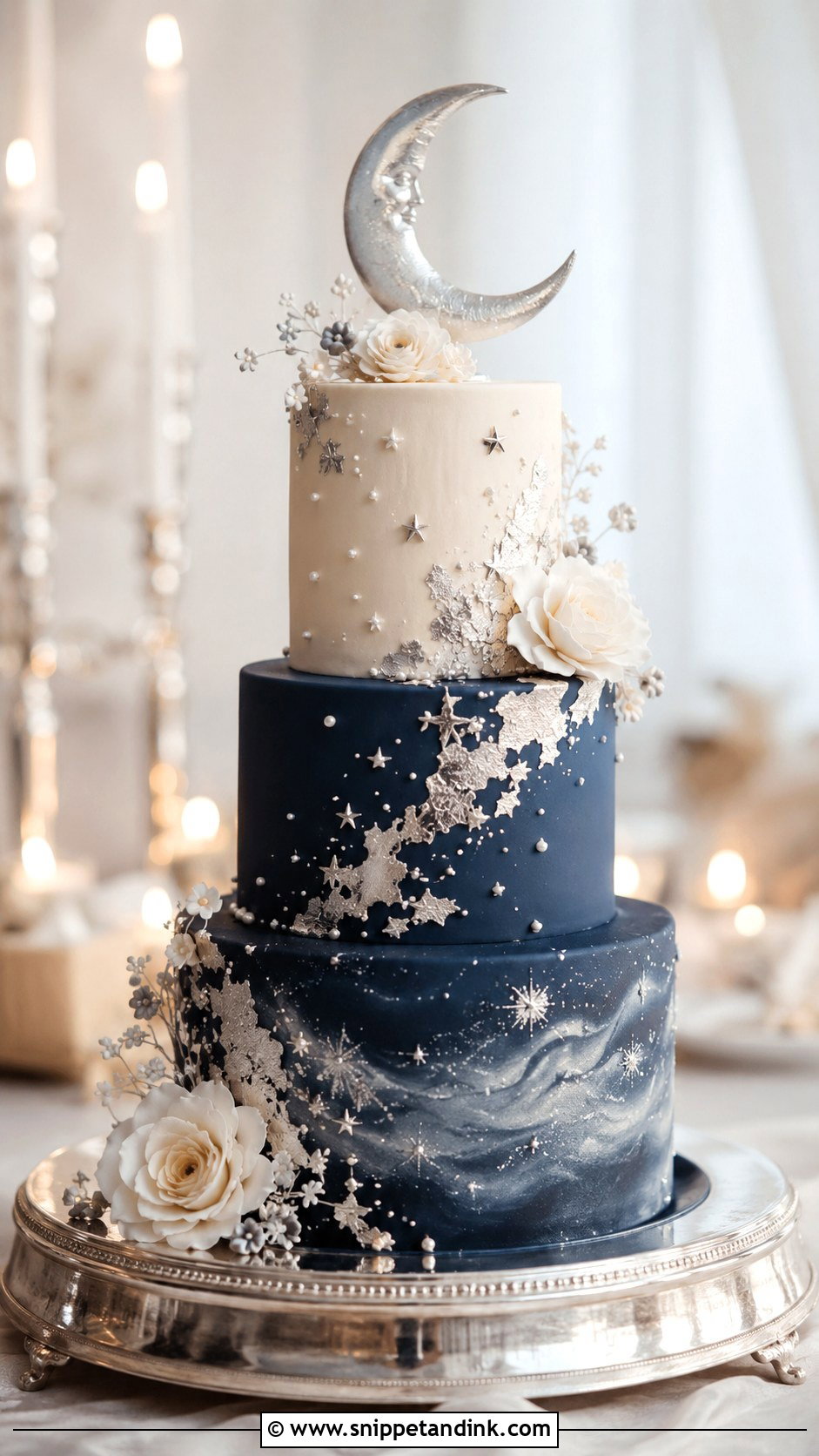 Moon Wedding Cake - Snippet and Ink - 20 Enchanted Cake Ideas for Wedding