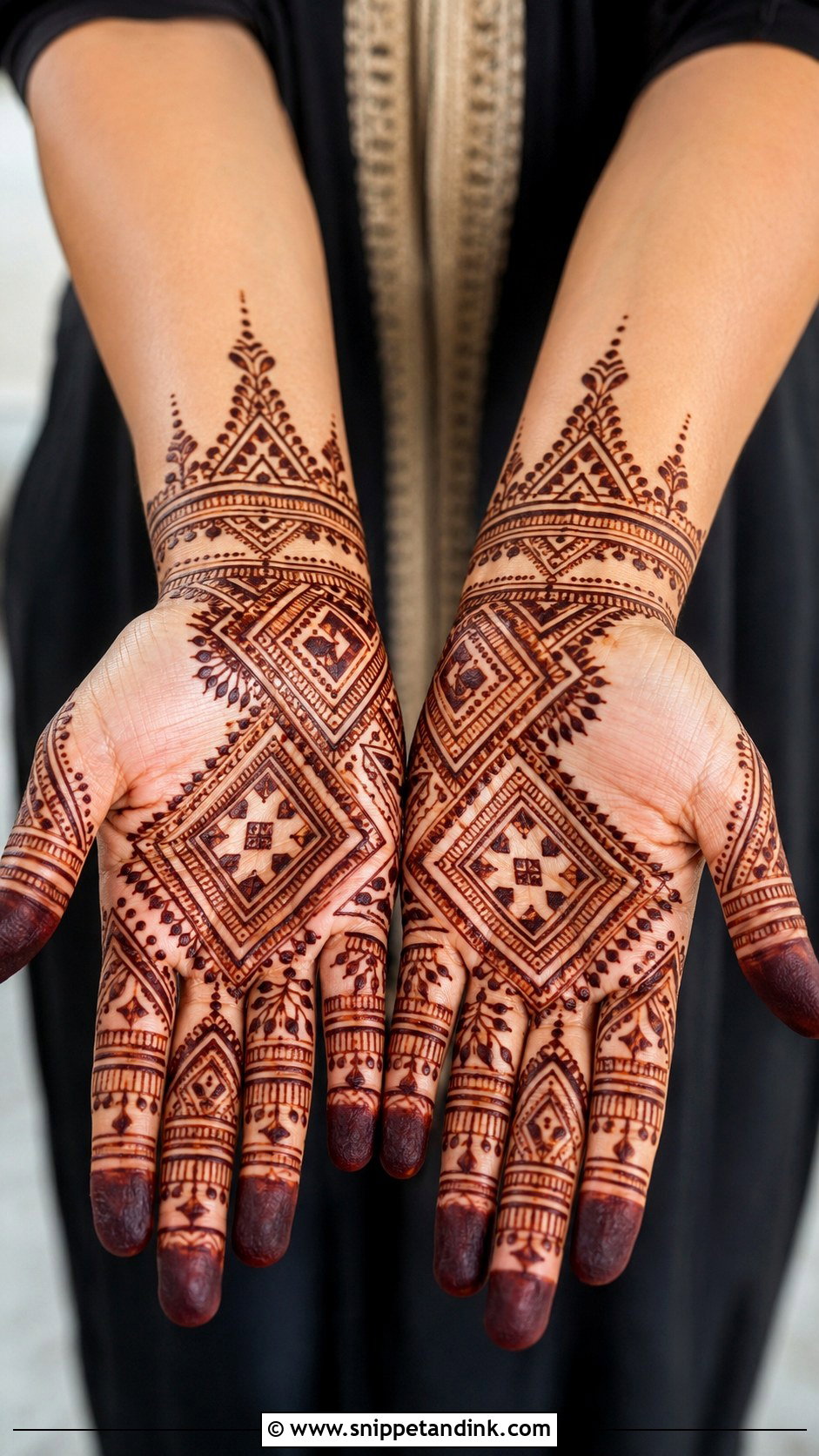 Moroccan Arabic Front Hand Mehndi Design - Snippet and Ink - 35 Arabic Front Hand Mehndi Designs