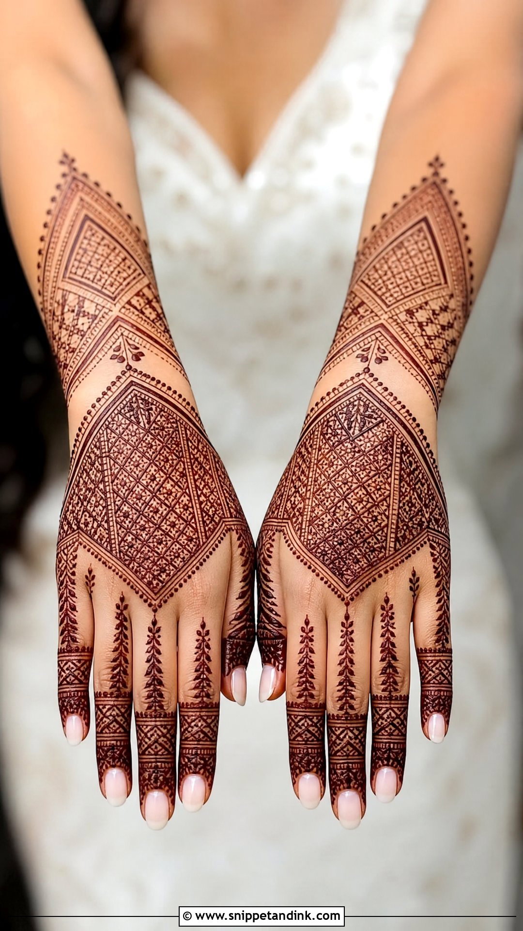 Moroccan Back Bridal Mehndi Design - Snippet and Ink - 25 Back Bridal Mehndi Designs