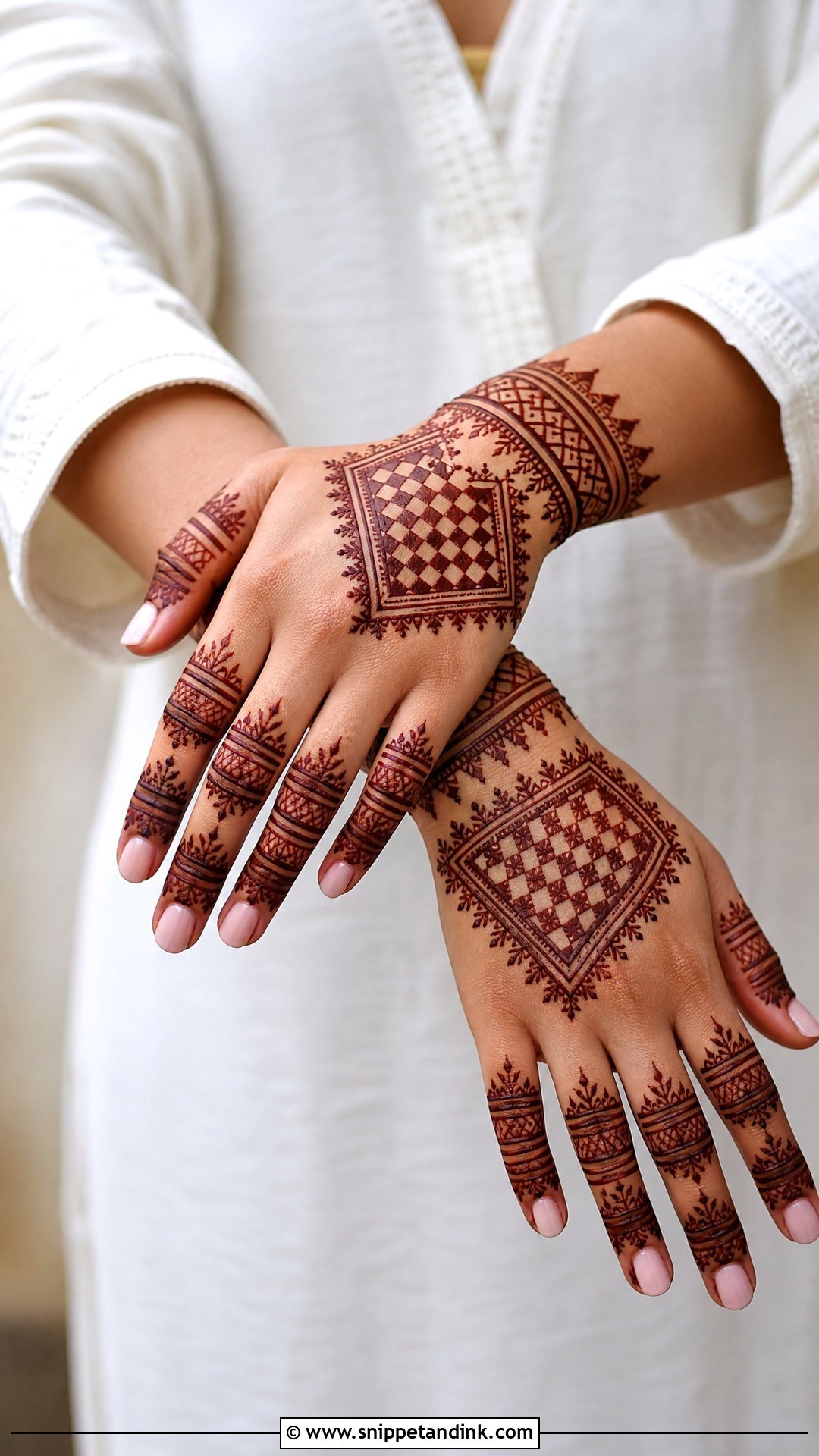Moroccan Back Hand Check Mehndi Design - Snippet and Ink - 30 Back Hand Check Mehndi Design Ideas