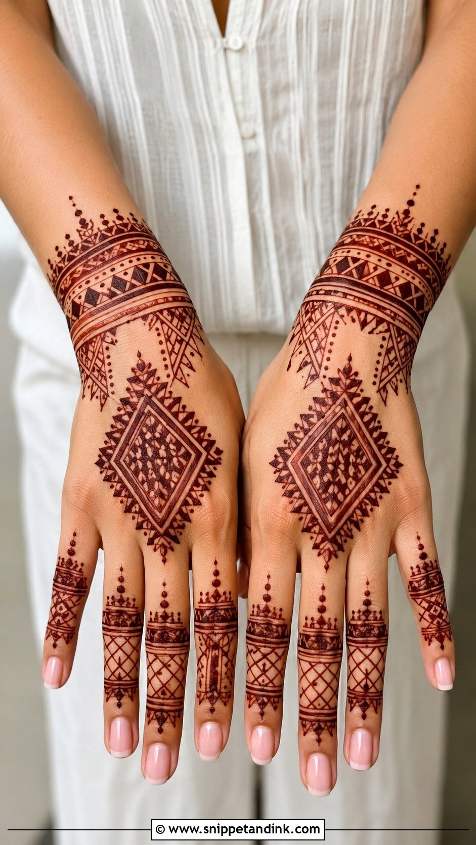 Moroccan Back Hand Mehndi Design Simple - Snippet and Ink - 30 Simple Back Hand Mehndi Design Ideas