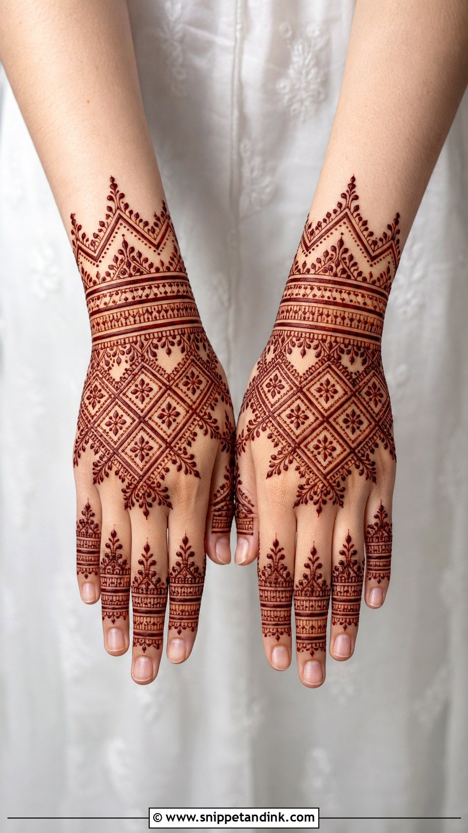 Moroccan Backhand Mehndi Design - Snippet and Ink - 35 Latest Backhand Mehndi Designs