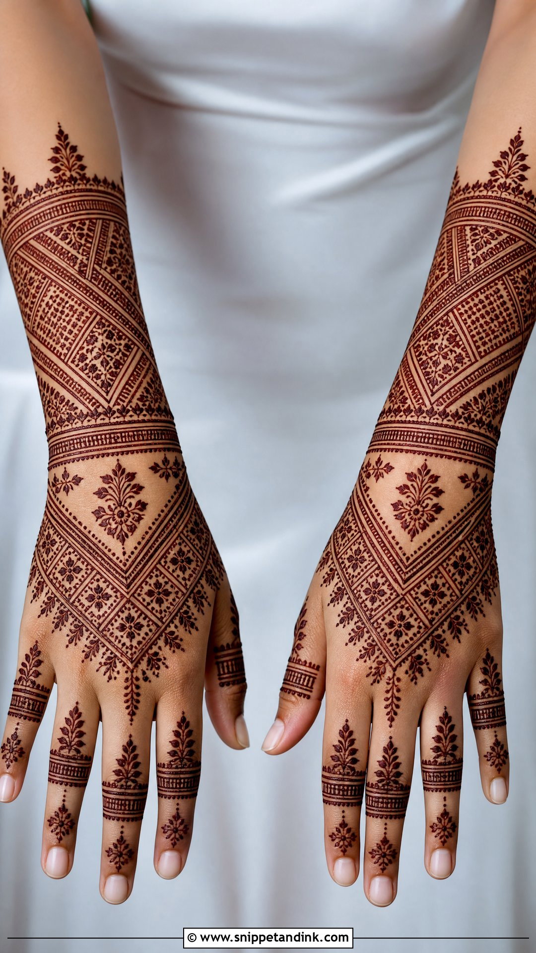 Moroccan Bridal Back Full Hand Mehndi Design - Snippet and Ink - 25 New Bridal Back Full Hand Mehndi Designs