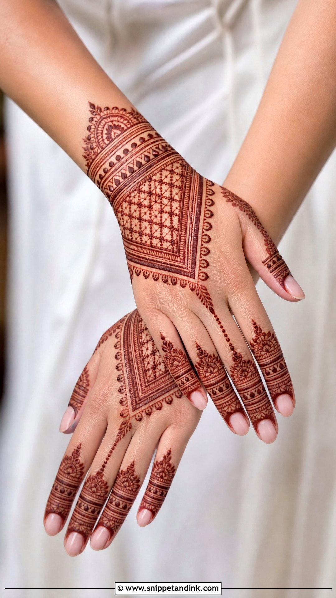 Moroccan Bridal Back Hand Mehndi Design - Snippet and Ink - 25 New Bridal Back Hand Mehndi Designs