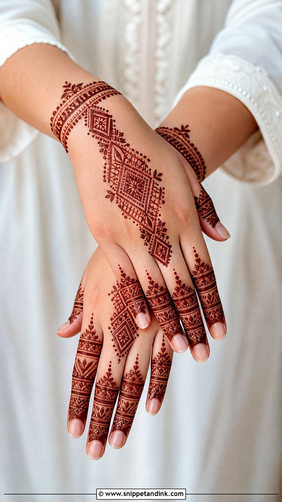 Moroccan Bridal Back Hand Mehndi Design - Snippet and Ink - 30 Bridal Back Hand Mehndi Design Ideas