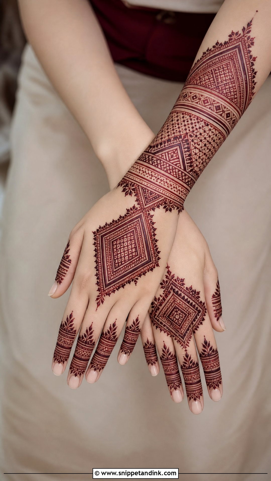 Moroccan Bridal Back Hand Mehndi Full Hand - Snippet and Ink - 20 Simple Easy Full Hand Bridal Back Hand Mehndi Designs