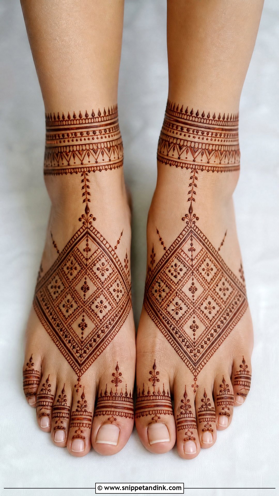 Moroccan Bridal Feet Mehndi Design - Snippet and Ink - 30 Bridal Feet Mehndi Designs