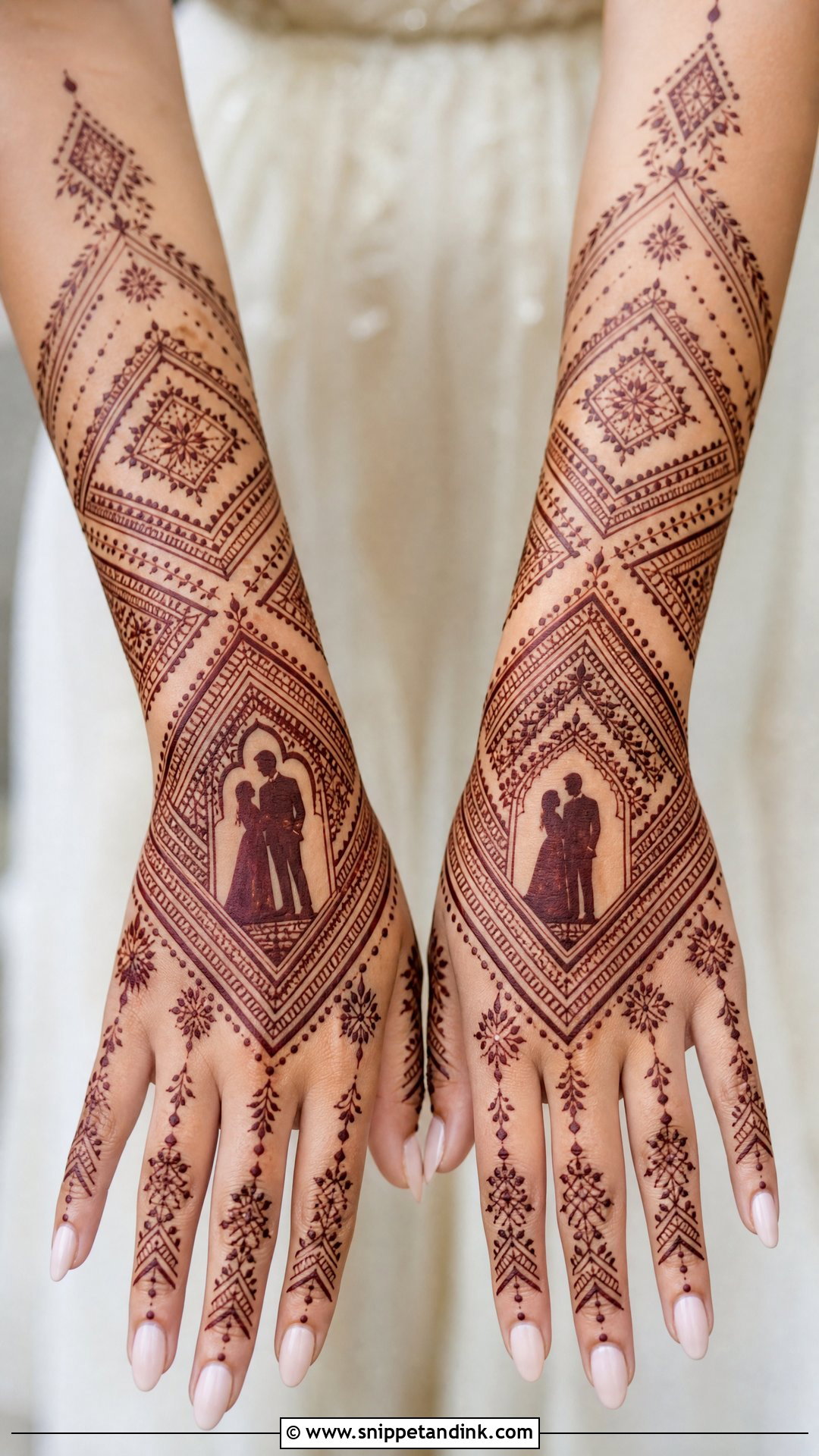 Moroccan Bridal Figure Mehndi - Snippet and Ink - 25 Bridal Figure Mehndi Designs
