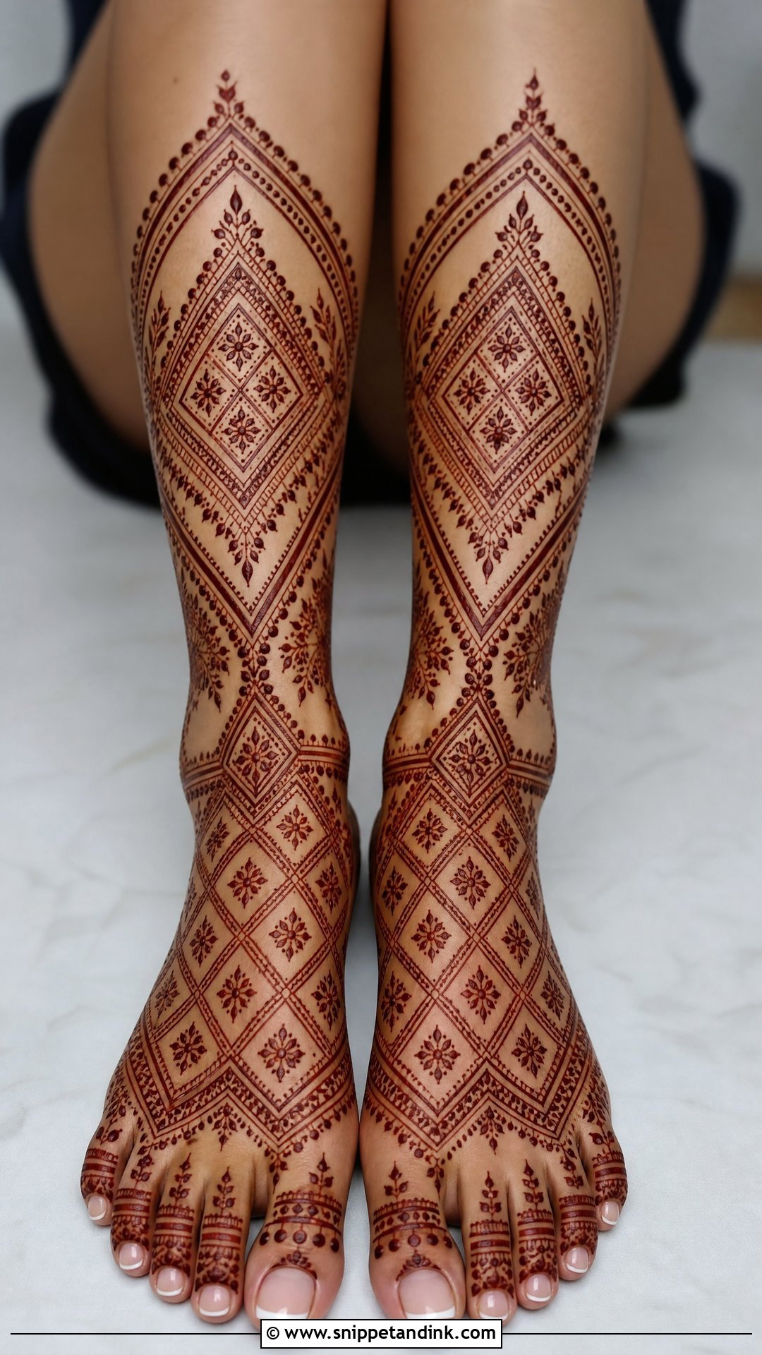 Moroccan Bridal Leg Mehndi Design - Snippet and Ink - 20 Bridal Mehndi Designs Leg
