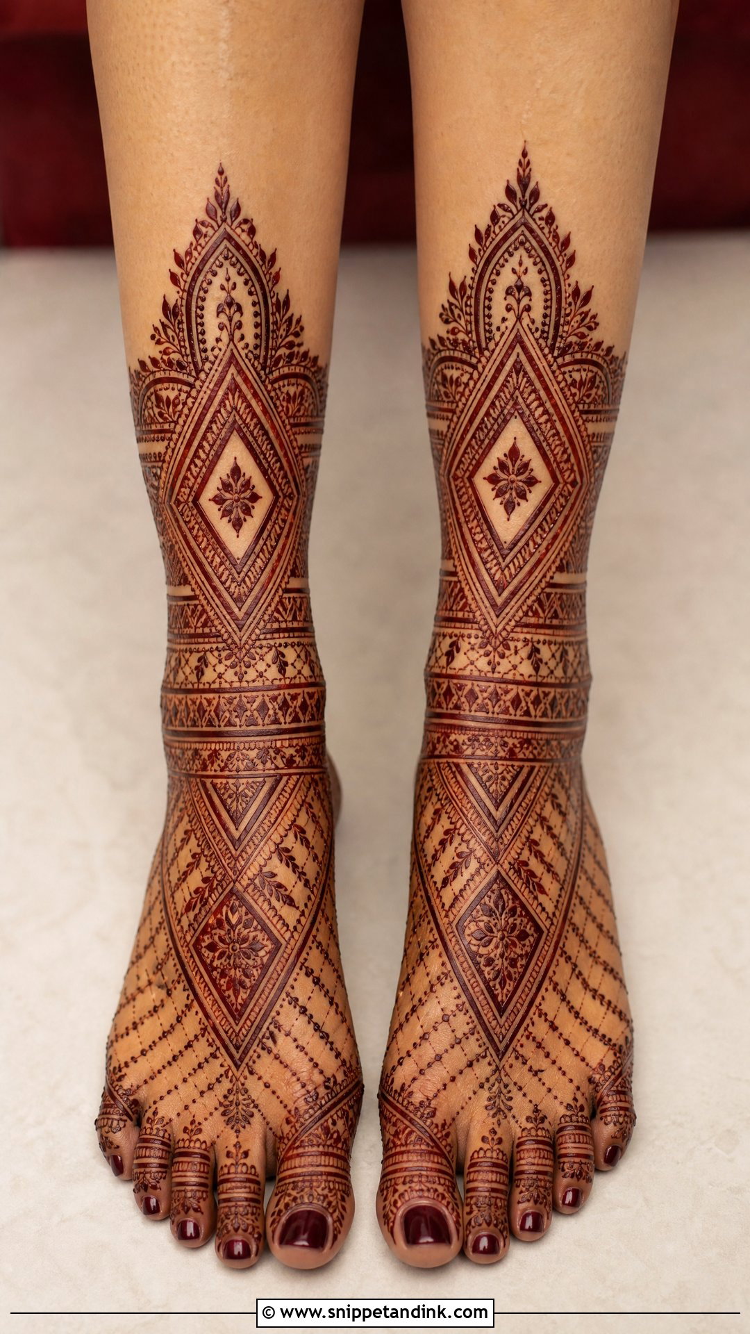 Moroccan Bridal Leg Mehndi Design - Snippet and Ink - 20 Bridal Mehndi Designs for Leg