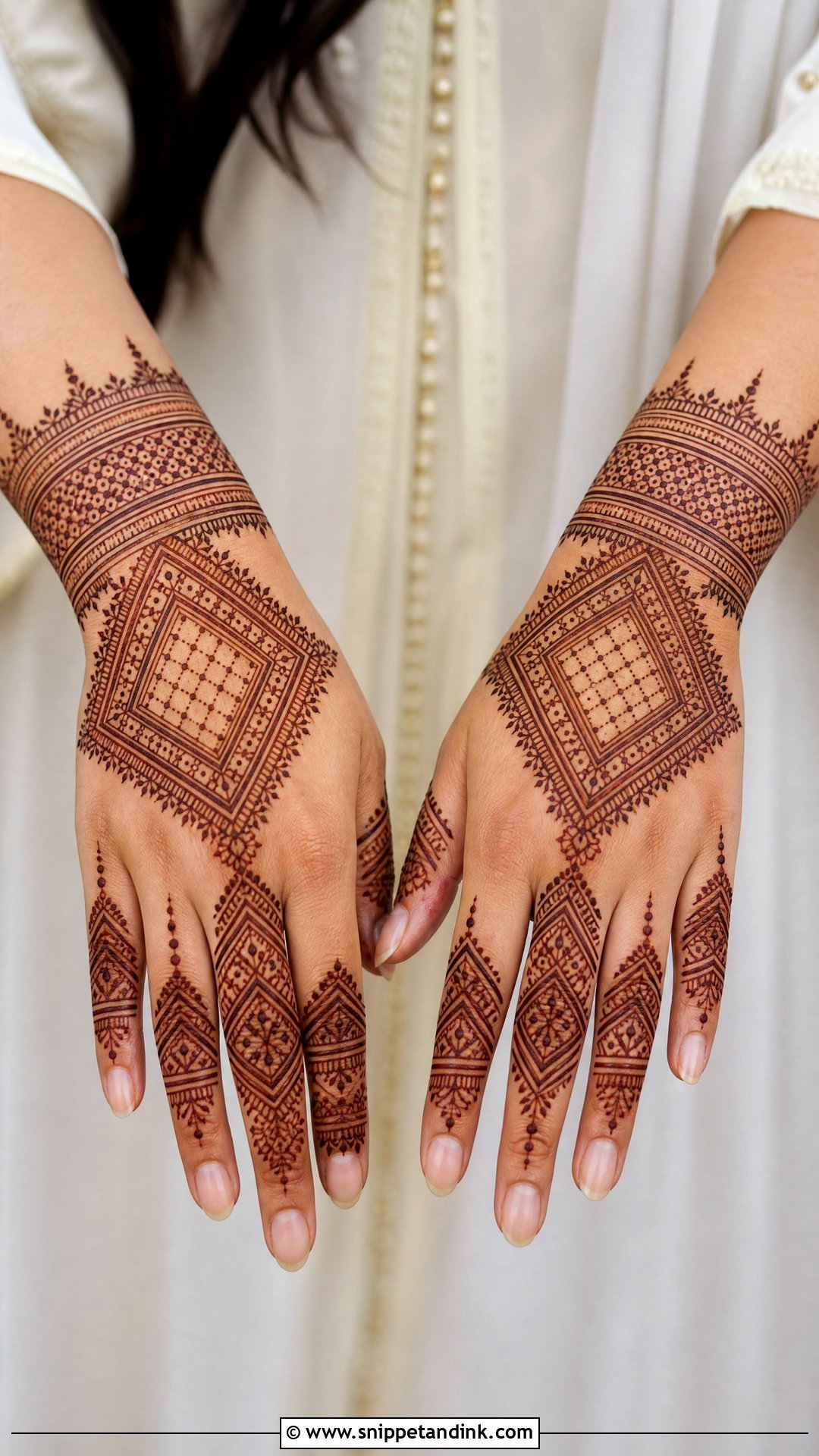 Moroccan Bridal Mehndi Back Hand - Snippet and Ink - 25 Bridal Mehndi Designs Back Hands