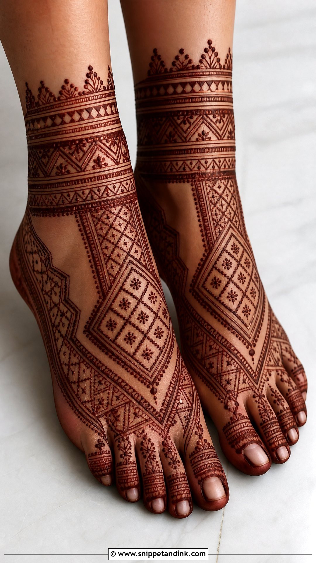 Moroccan Bridal Mehndi Design For Feet - Snippet and Ink - 20 Bridal Mehndi Designs for Feet