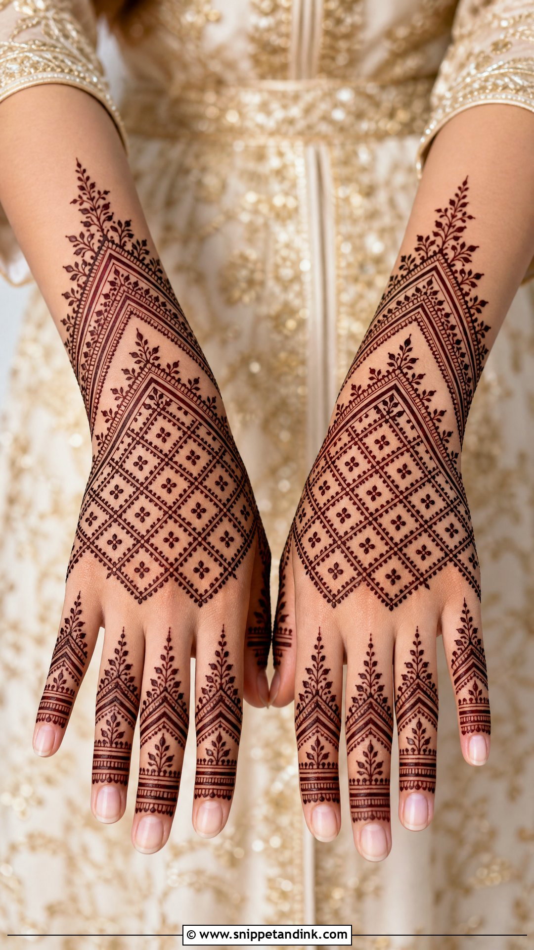 Moroccan Bridal Mehndi For Gold Bridal Dress - Snippet and Ink - 20 Bridal Mehndi Designs Dress