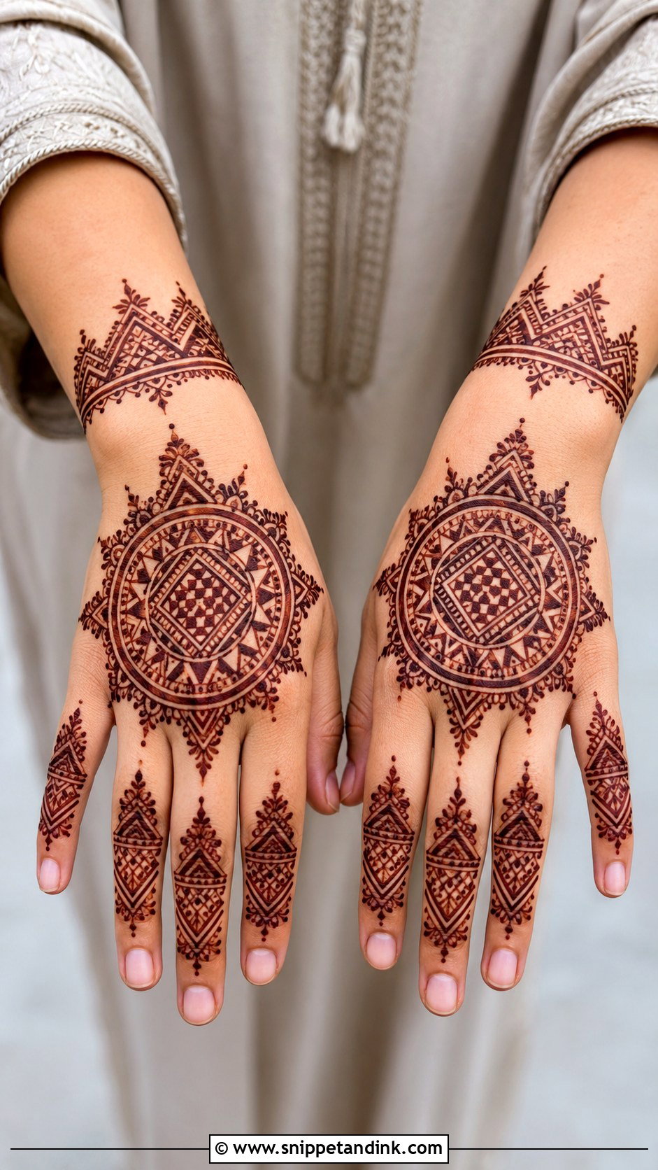 Moroccan Circle Mehndi Design - Snippet and Ink - 35 Circle Mehndi Designs