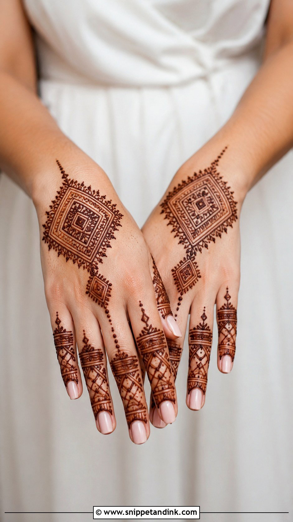 Moroccan Finger Mehndi Design - Snippet and Ink - 35 Unique Fingers Mehndi Designs