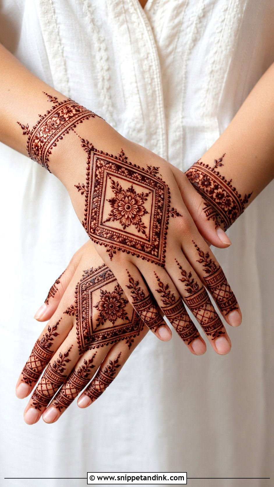 Moroccan Flower Mehndi Design - Snippet and Ink - 35 Flower Mehndi Designs