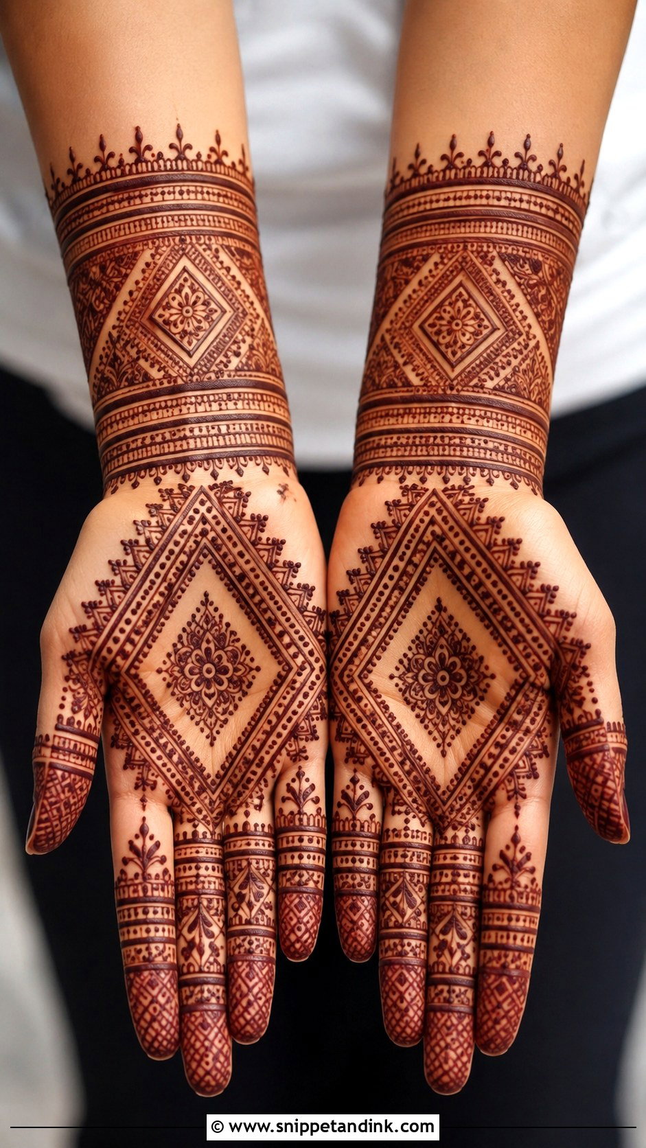 Moroccan Front Hand Mehndi Design - Snippet and Ink - 35 Trendy Front Hand Mehndi Designs