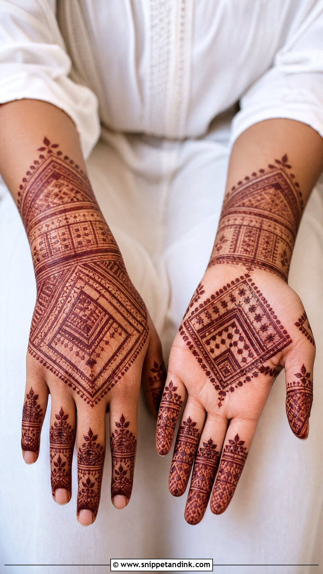 Moroccan Geometric Mehndi Design - Snippet and Ink - 25 Trending Mehndi Designs 2025