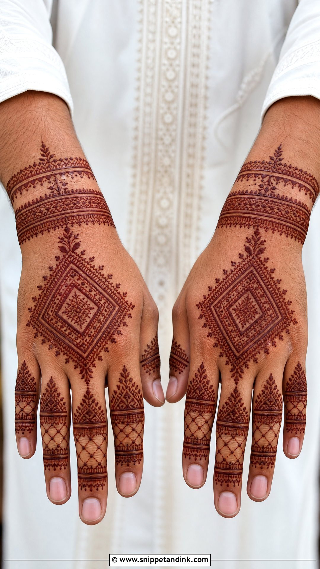 Moroccan Groom Mehndi Design - Snippet and Ink - 20 Groom Mehndi Design for Men Ideas