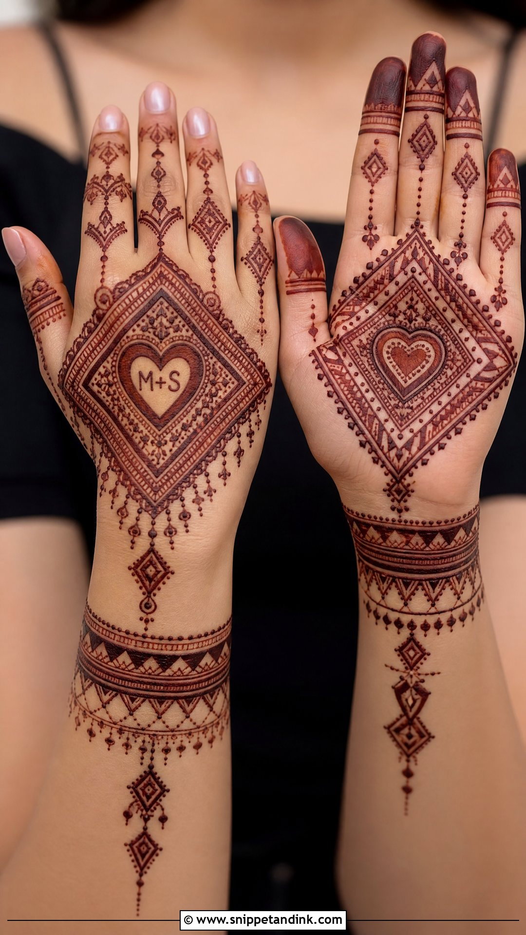 Moroccan Love Mehndi Design - Snippet and Ink - 25 Love Mehndi Designs