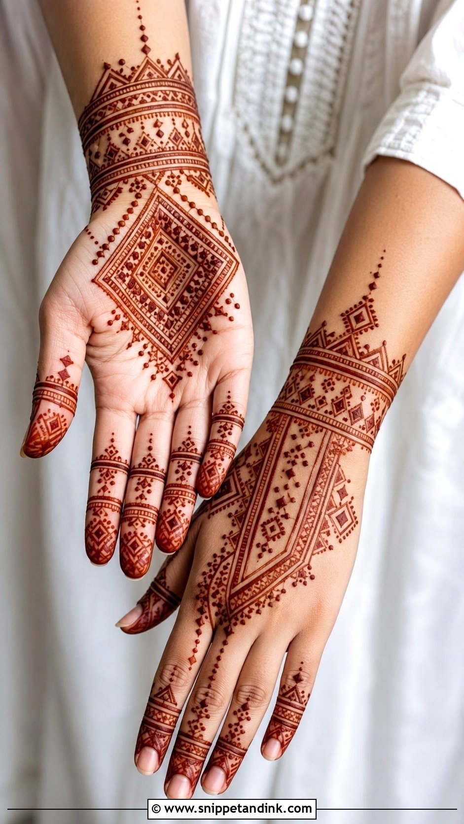 Moroccan Mehndi Design For Hands - Snippet and Ink - 35 Mehndi Designs Book