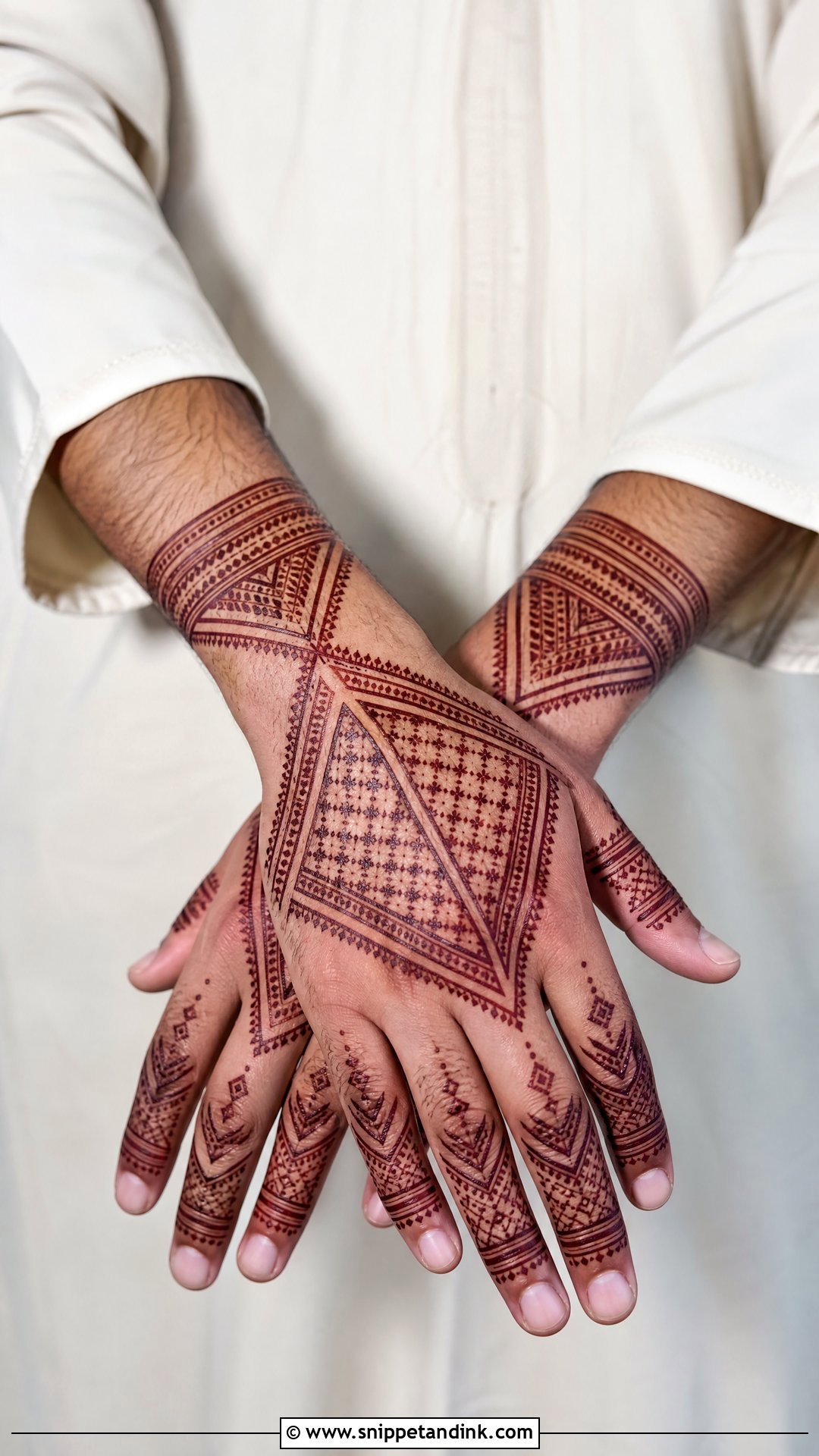 Moroccan Men Mehndi Design - Snippet and Ink - 25 Men Mehndi Designs
