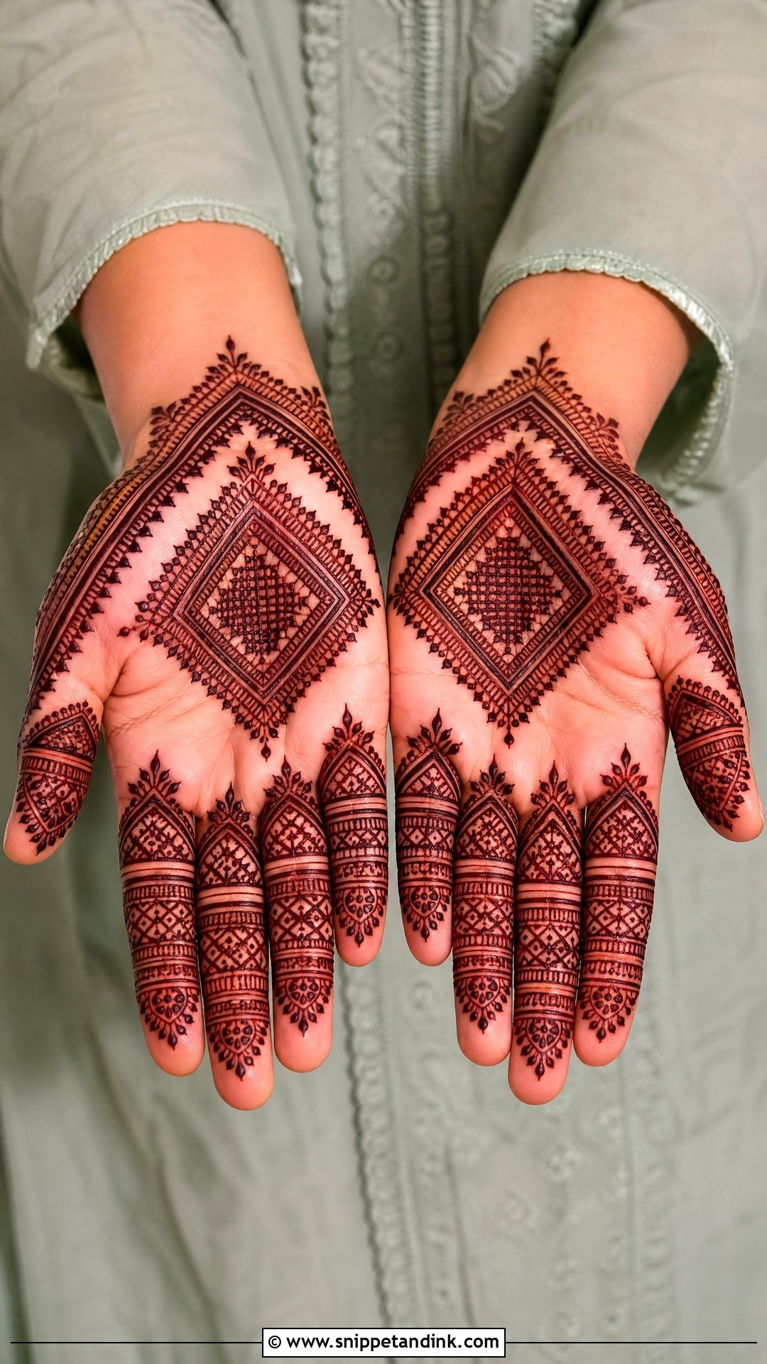 Moroccan Palm Mehndi Design - Snippet and Ink - 35 Palm Mehndi Design Ideas