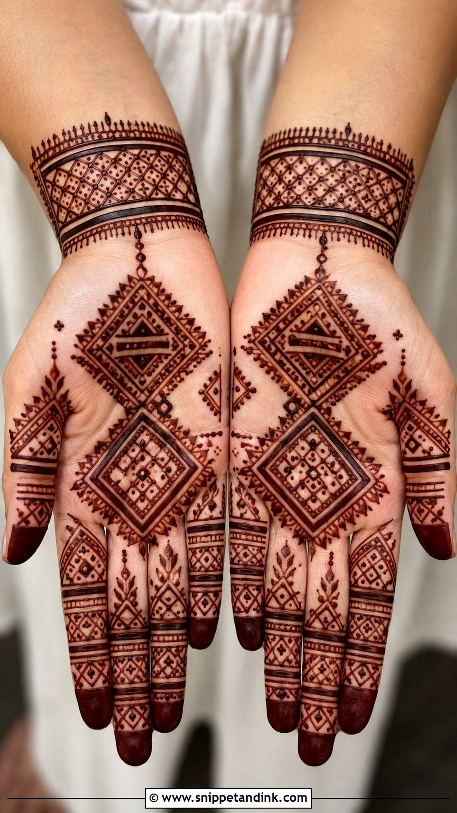 Moroccan Palm Mehndi Design - Snippet and Ink - 35 Unique Palm Mehndi Design Ideas