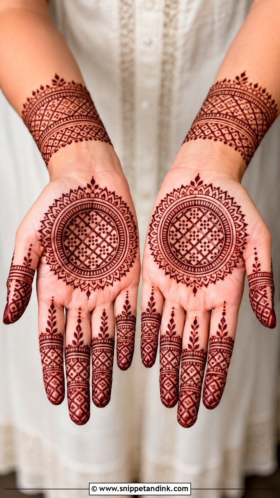 Moroccan Round Mehndi Design For Hands - Snippet and Ink - 35 Round Mehndi Design Ideas