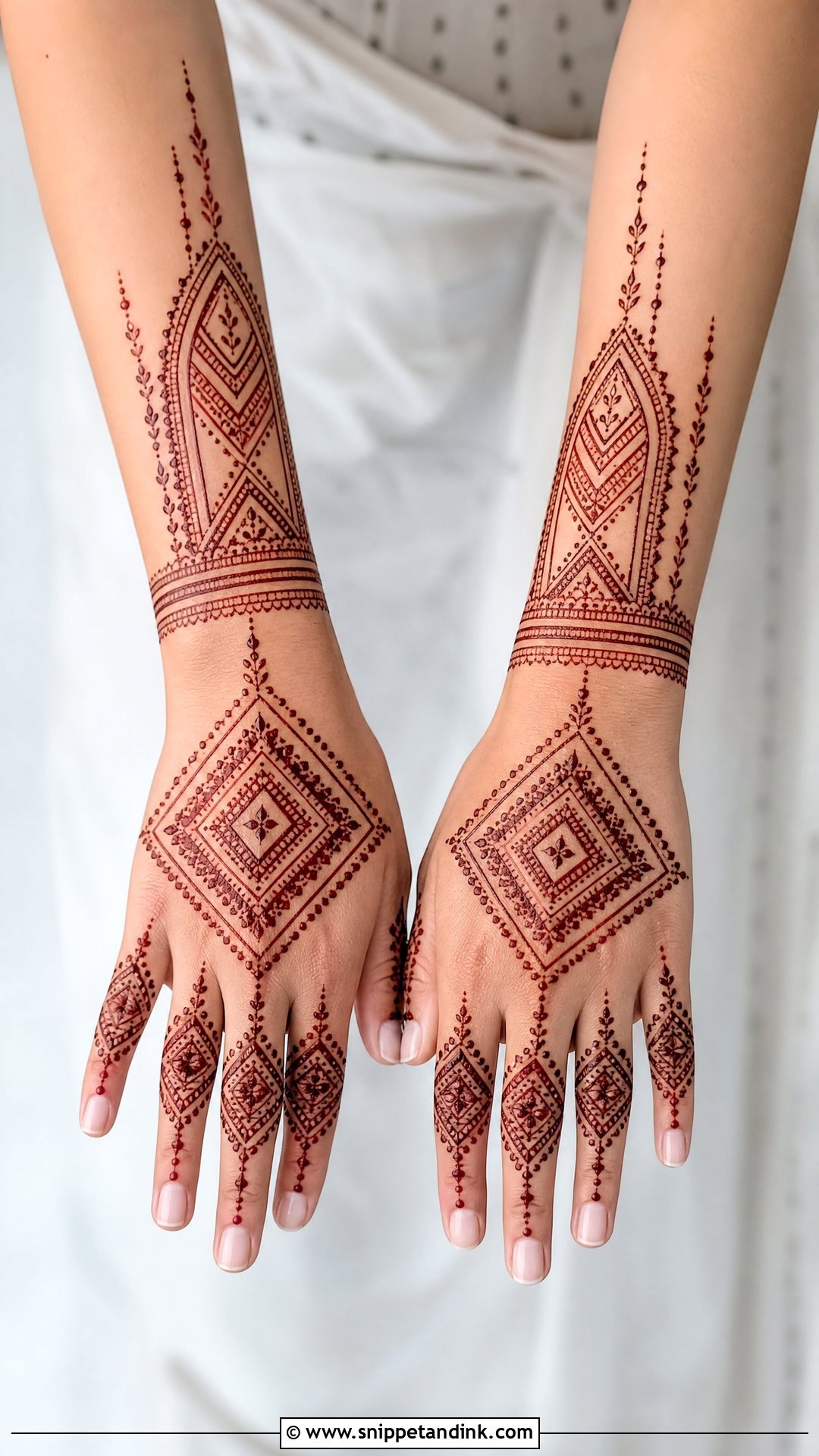 Moroccan Tattoo Mehndi Design - Snippet and Ink - 30 Unique Tattoo Mehndi Designs