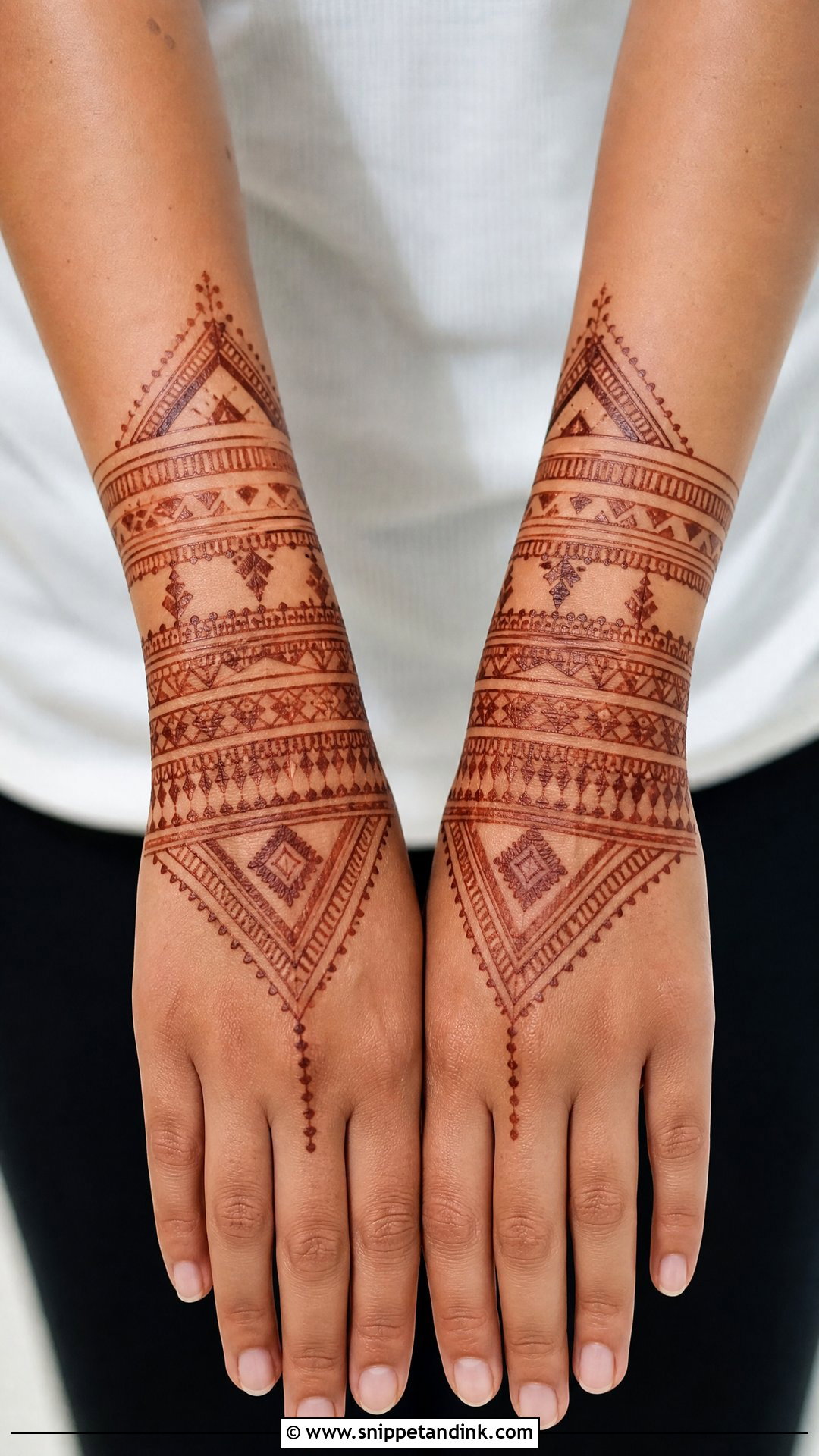 Moroccan Wrist Mehndi Design - Snippet and Ink - 30 Wrist Mehndi Designs
