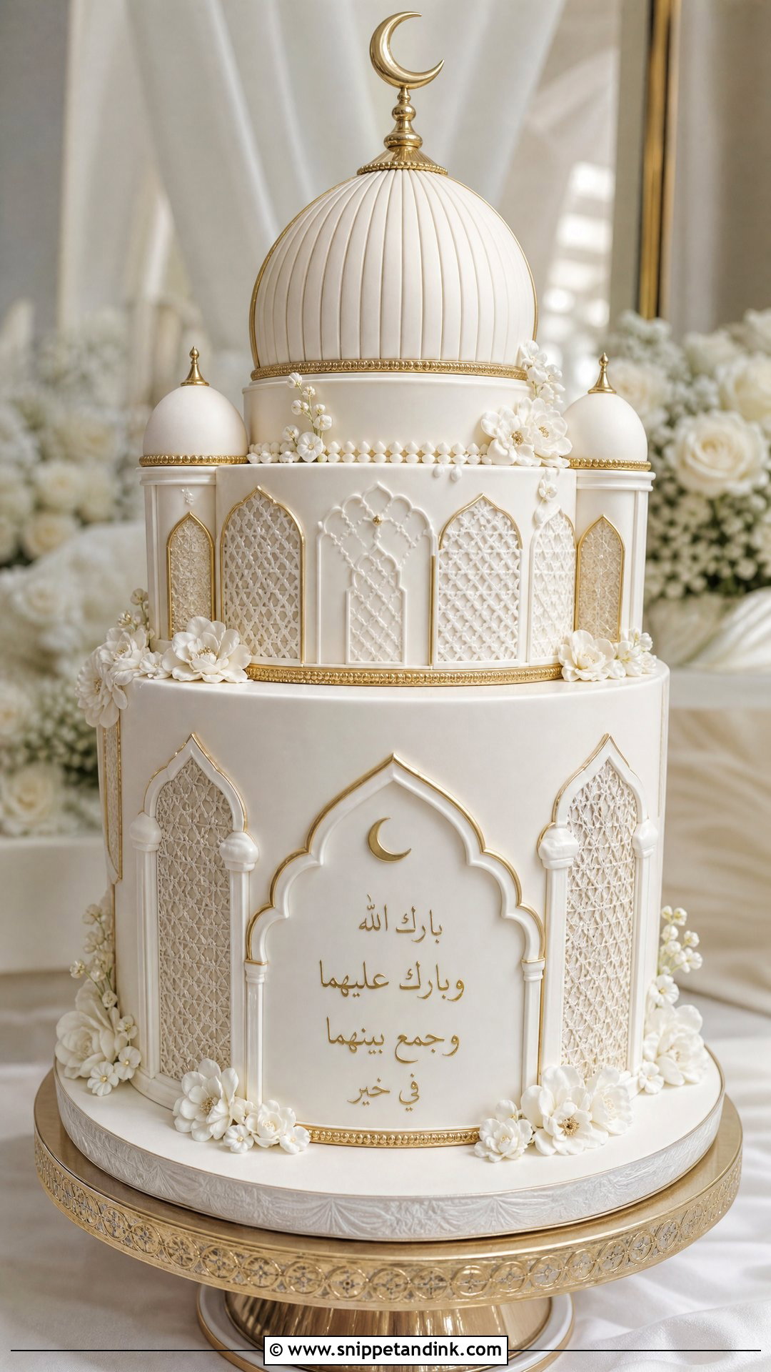 Mosque Dome Nikkah Cake - Snippet and Ink - 25 Nikkah Cake Ideas