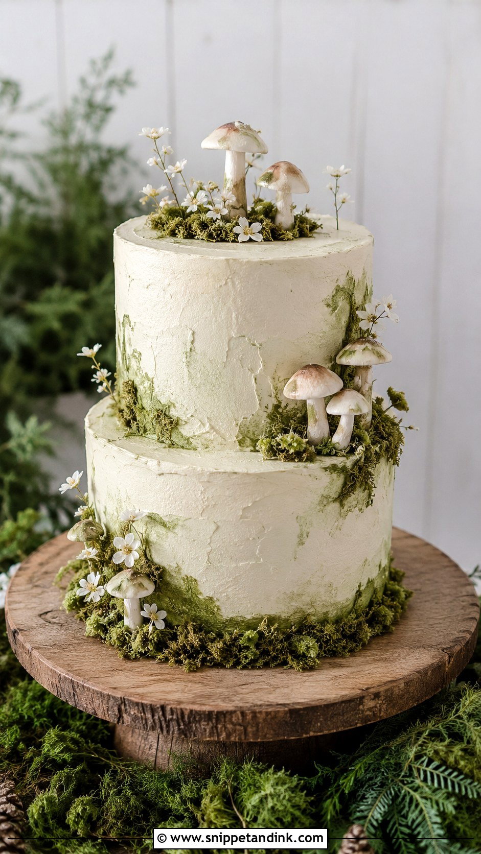 Moss Wedding Cake - Snippet and Ink - 20 Woodlands Cake Ideas for Wedding