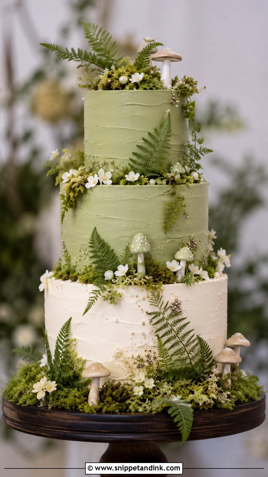 Moss Wedding Cake - Snippet and Ink - 20 Enchanted Cake Ideas for Wedding