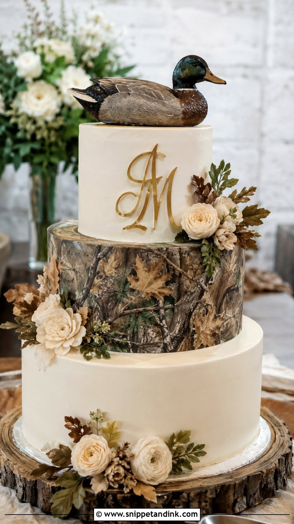 Mossy Oak Wedding Cake - Snippet and Ink - 20 Duck Hunting Wedding Cake Ideas