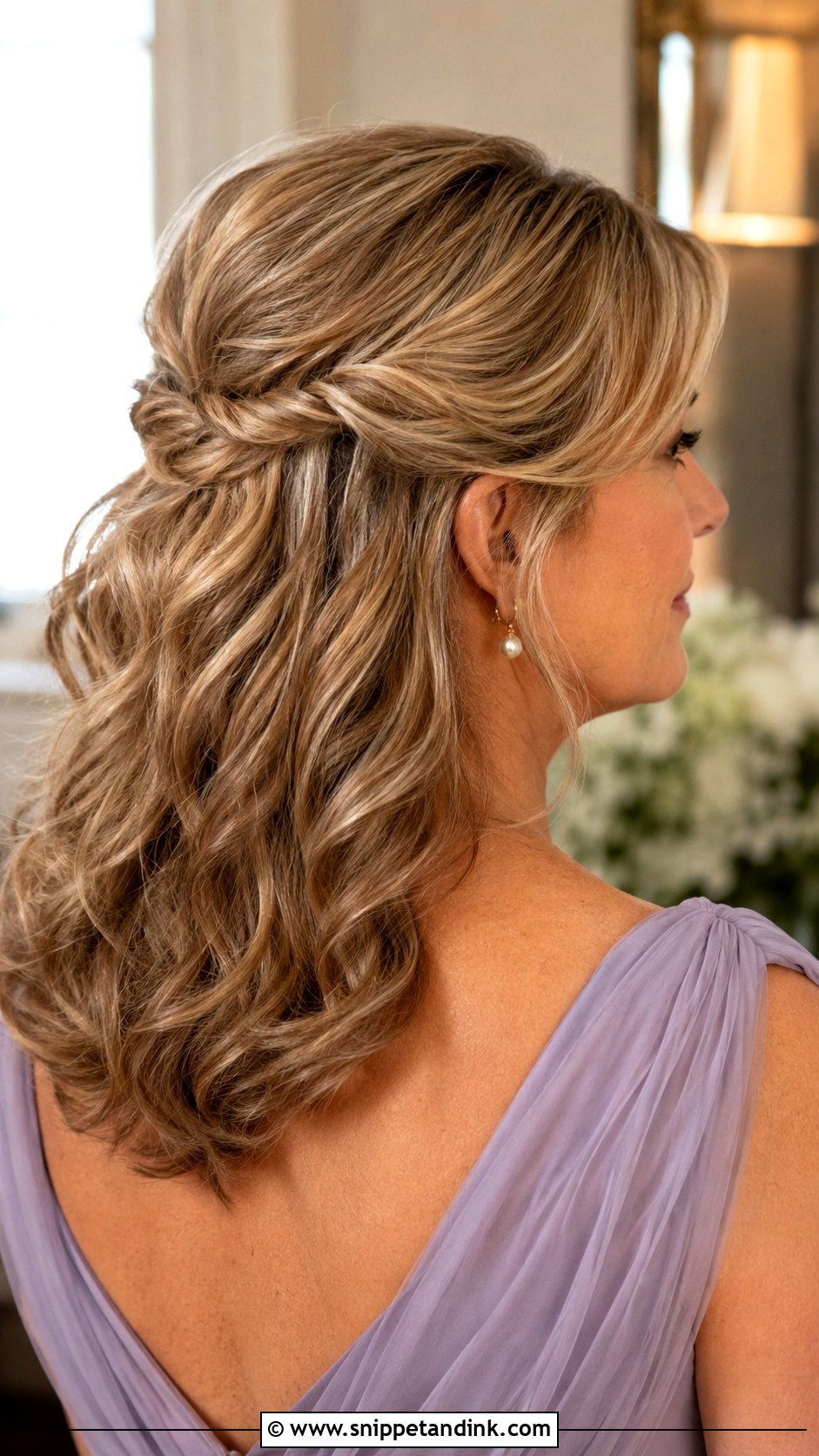 Mother Of Bride Twisted Half Up Hair - Snippet and Ink - 15 Mother of Bride Hairstyles Medium Length Over 50