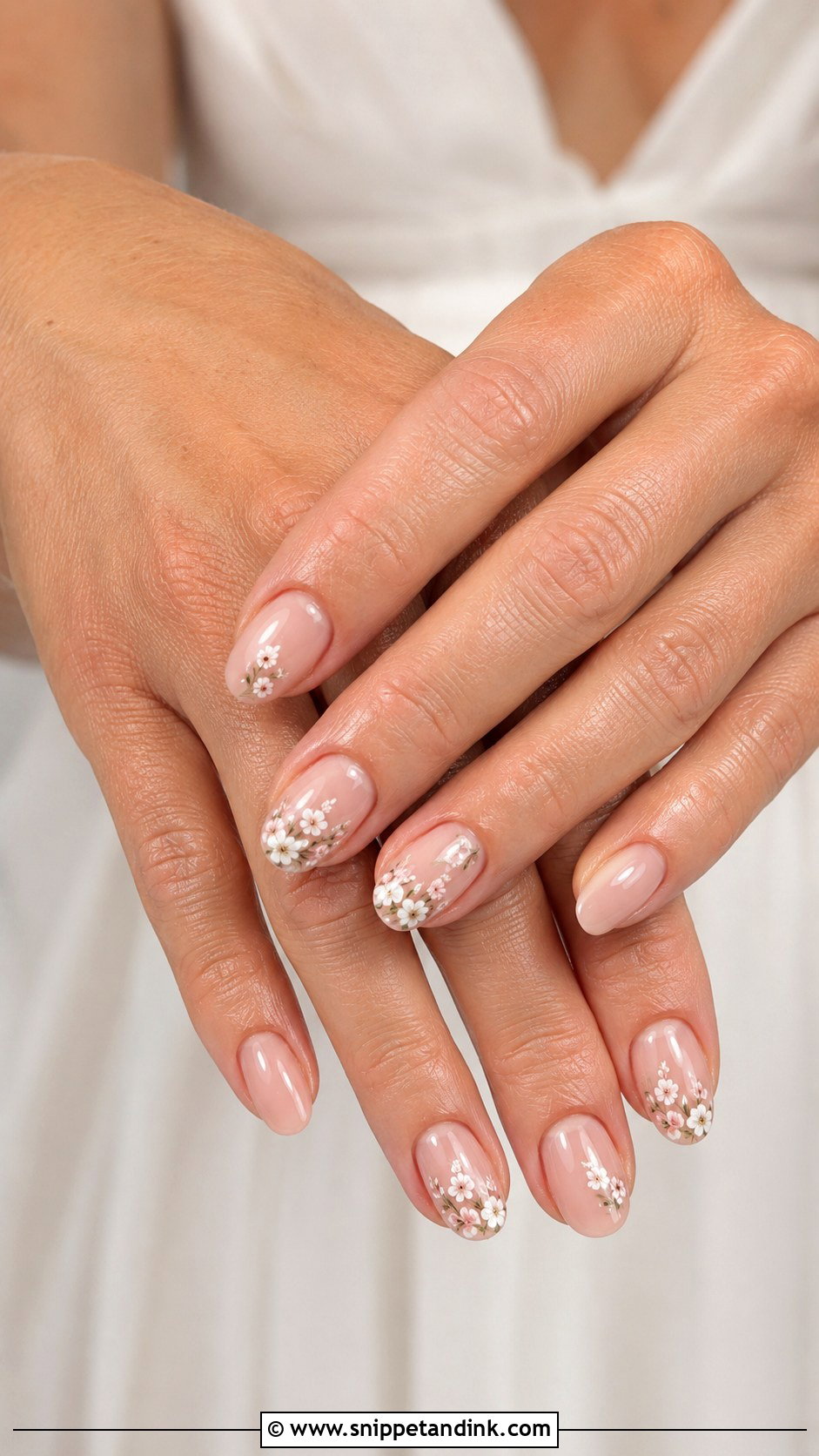 Mother Of Groom Floral Nails - Snippet and Ink - 20 Mother of Groom Nails