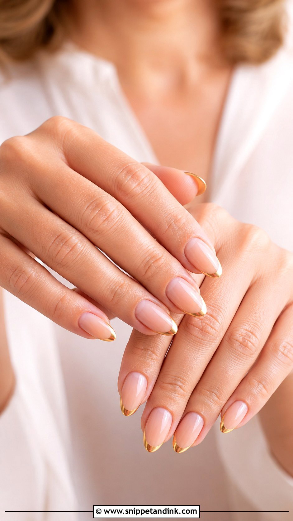 Mother Of Groom Gold Tip Nails - Snippet and Ink - 20 Wedding Nails for Mother of Groom