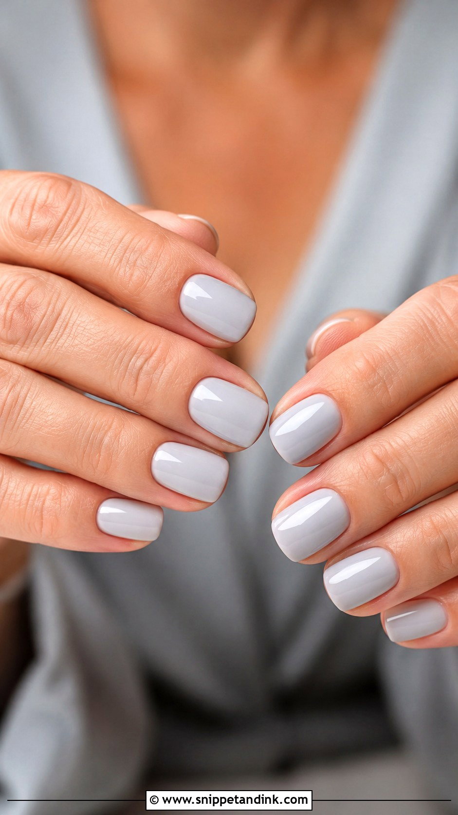 Mother Of Groom Light Gray Nails - Snippet and Ink - 20 Wedding Nails for Mother of Groom