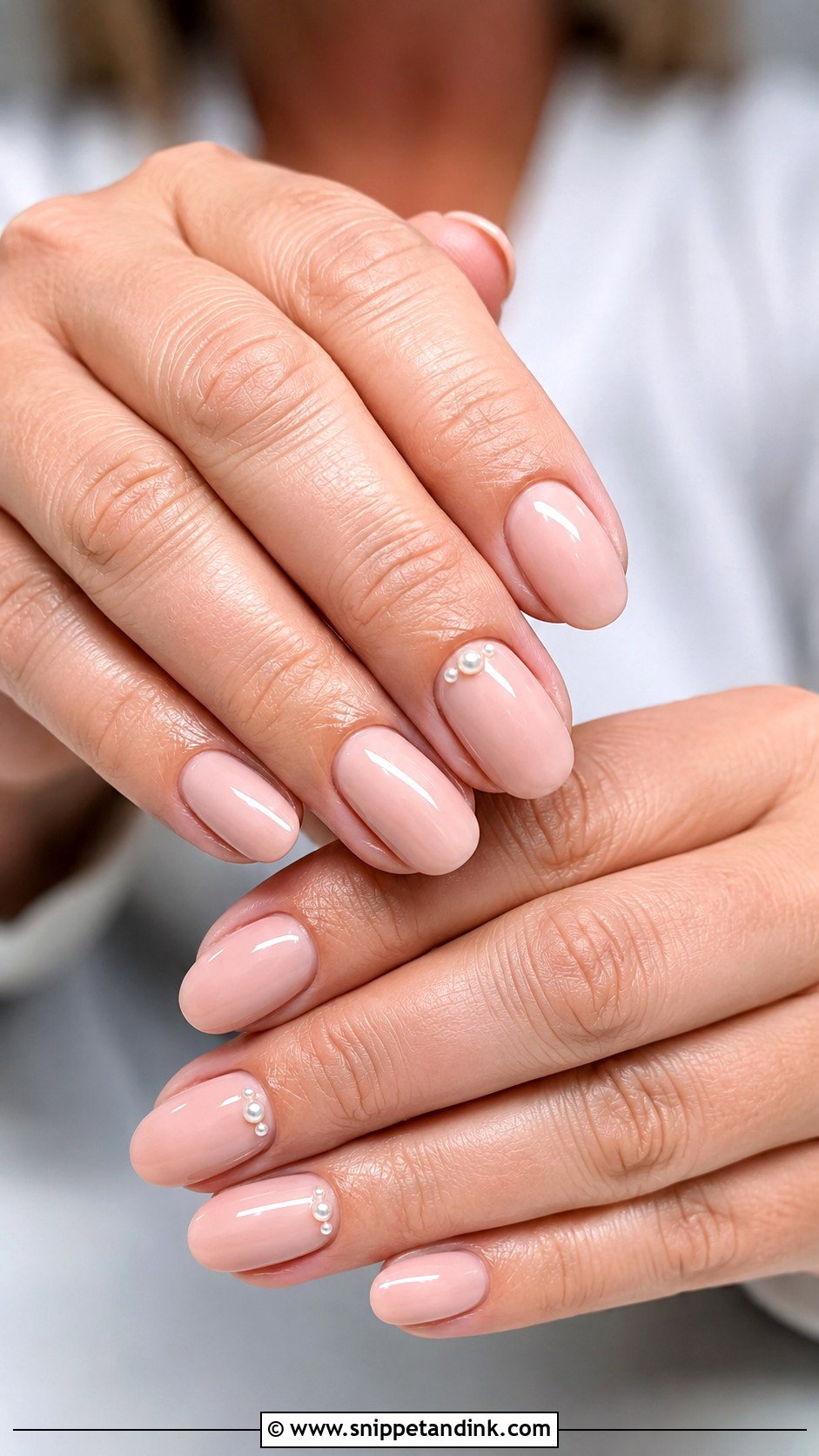 Mother Of Groom Pearl Accent Nails - Snippet and Ink - 20 Wedding Nails for Mother of Groom