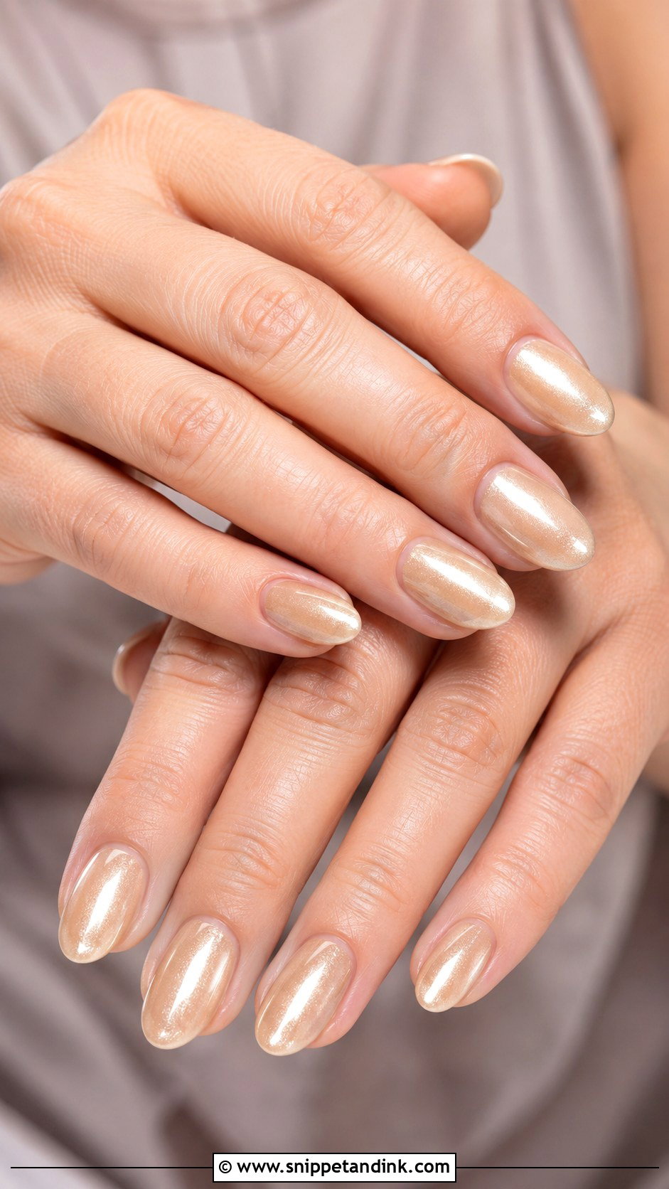 Mother Of Groom Pearl Chrome Nails - Snippet and Ink - 20 Mother of Groom Nails