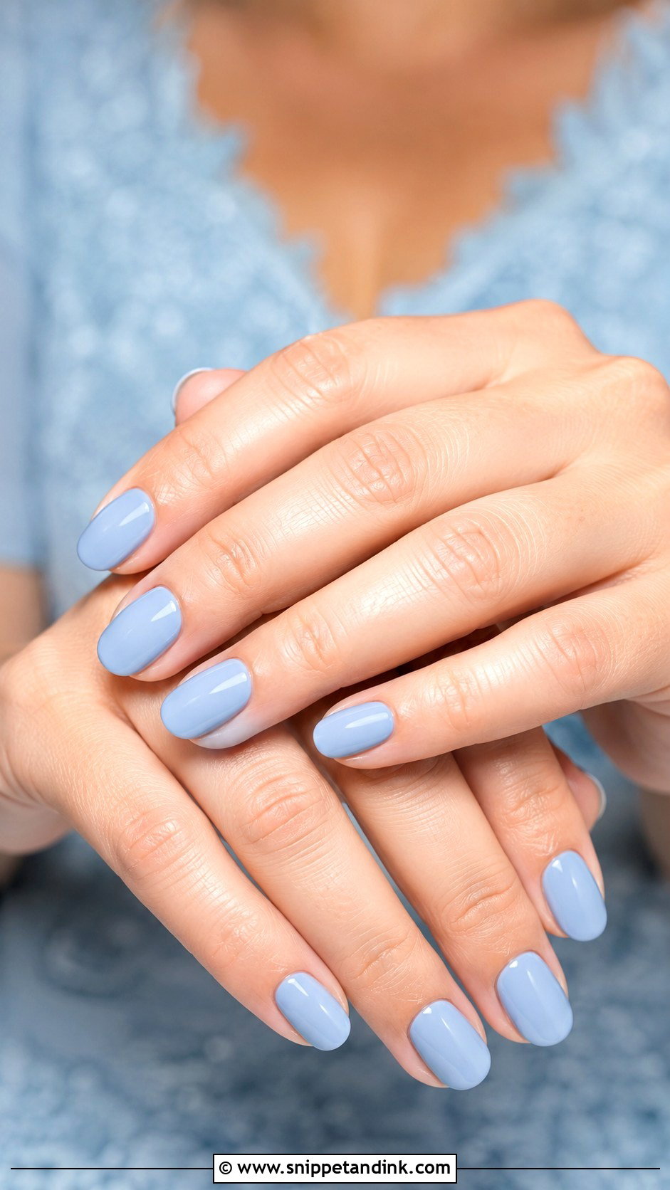 Mother Of Groom Soft Blue Nails - Snippet and Ink - 20 Wedding Nails for Mother of Groom