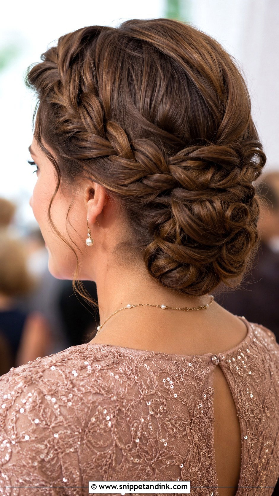 Mother Of The Bride Braided Updo - Snippet and Ink - 15 Mother of the Bride Long Hair Mom Wedding Hairstyles