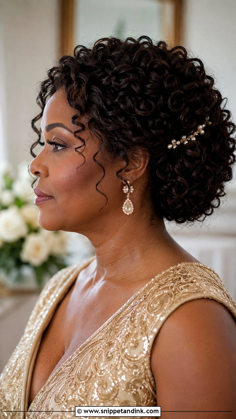 Mother Of The Bride Curly Updo - Snippet and Ink - 15 Hair Mother of the Bride Ideas