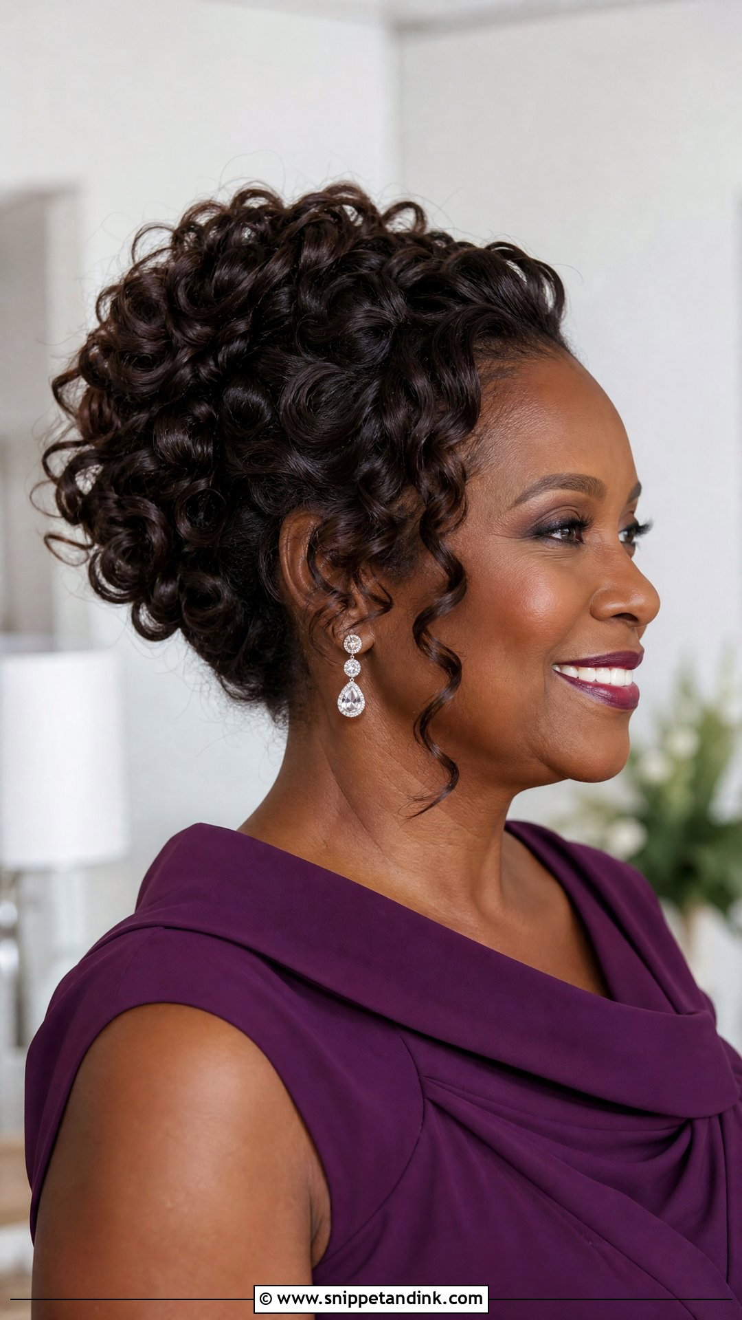Mother Of The Bride Curly Updo - Snippet and Ink - 20 Updos for Mother of the Bride