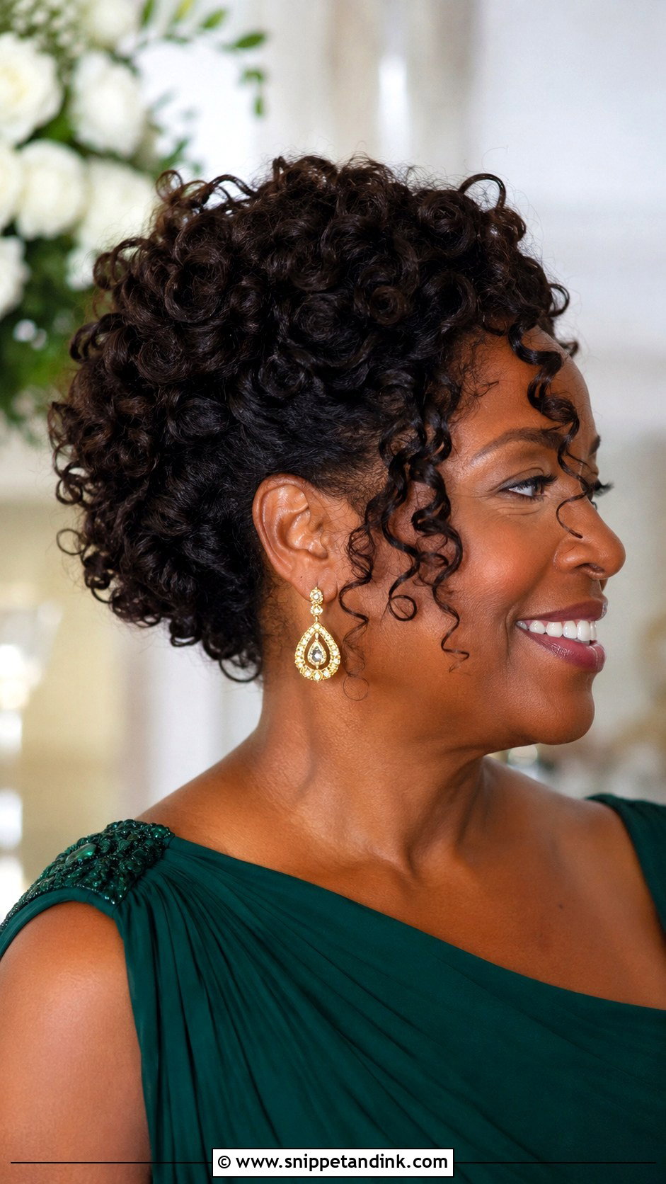 Mother Of The Bride Curly Updo - Snippet and Ink - 15 Hairstyles for Mother of Bride