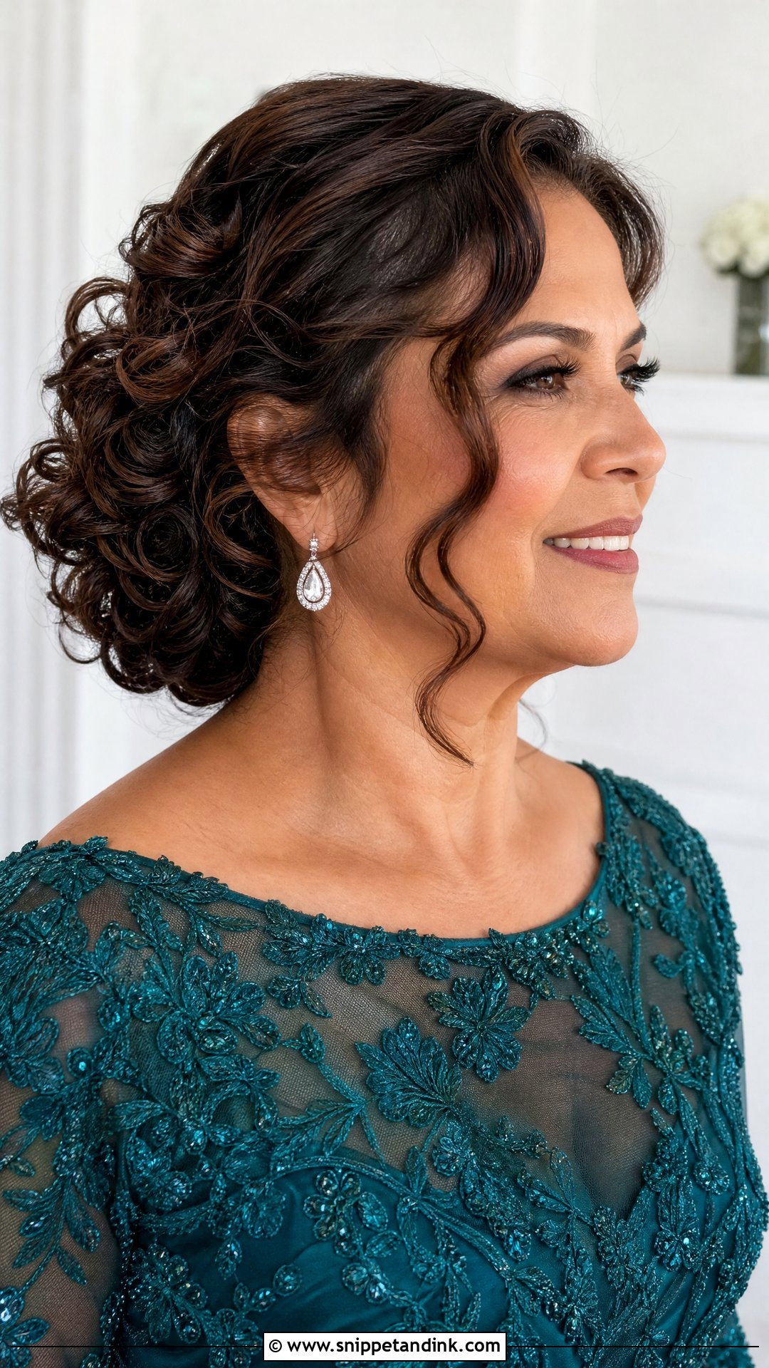 Mother Of The Bride Curly Updo - Snippet and Ink - 20 Mother of Bride Updo Hairstyles