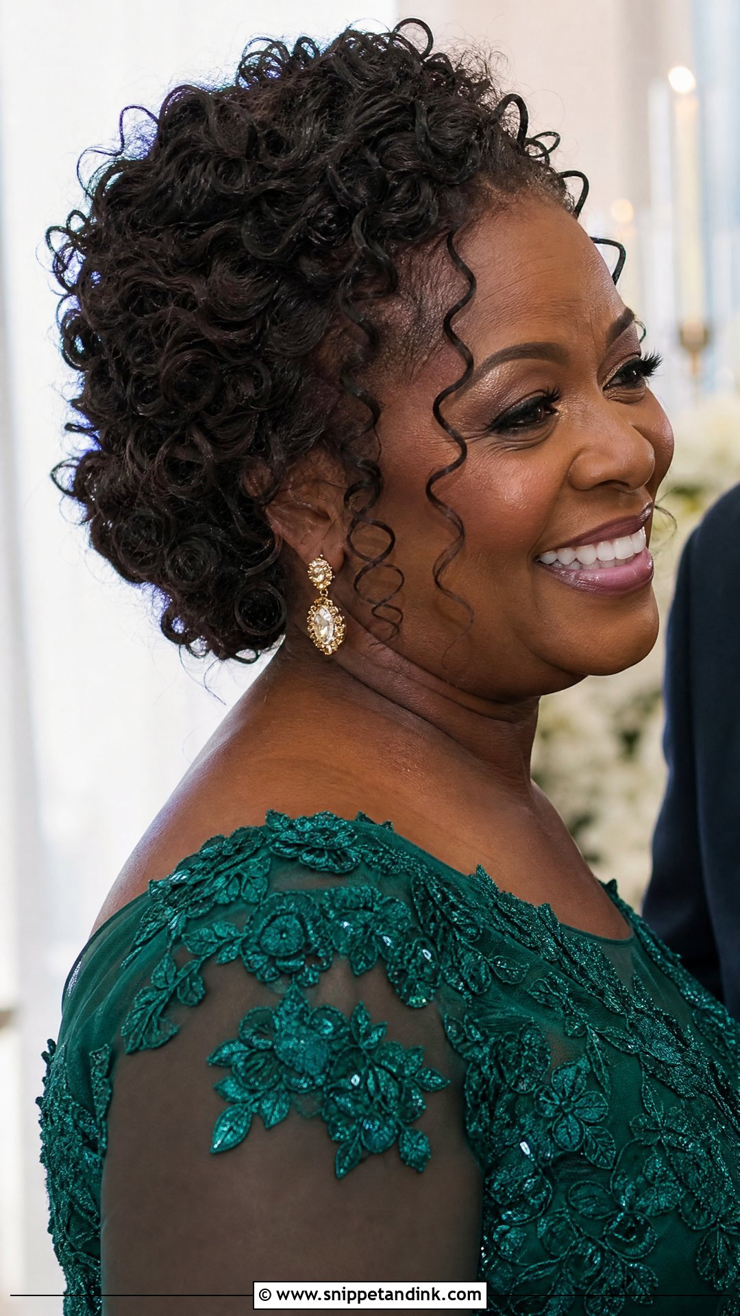 Mother Of The Bride Curly Updo - Snippet and Ink - 15 Bridal Mom Hairstyles