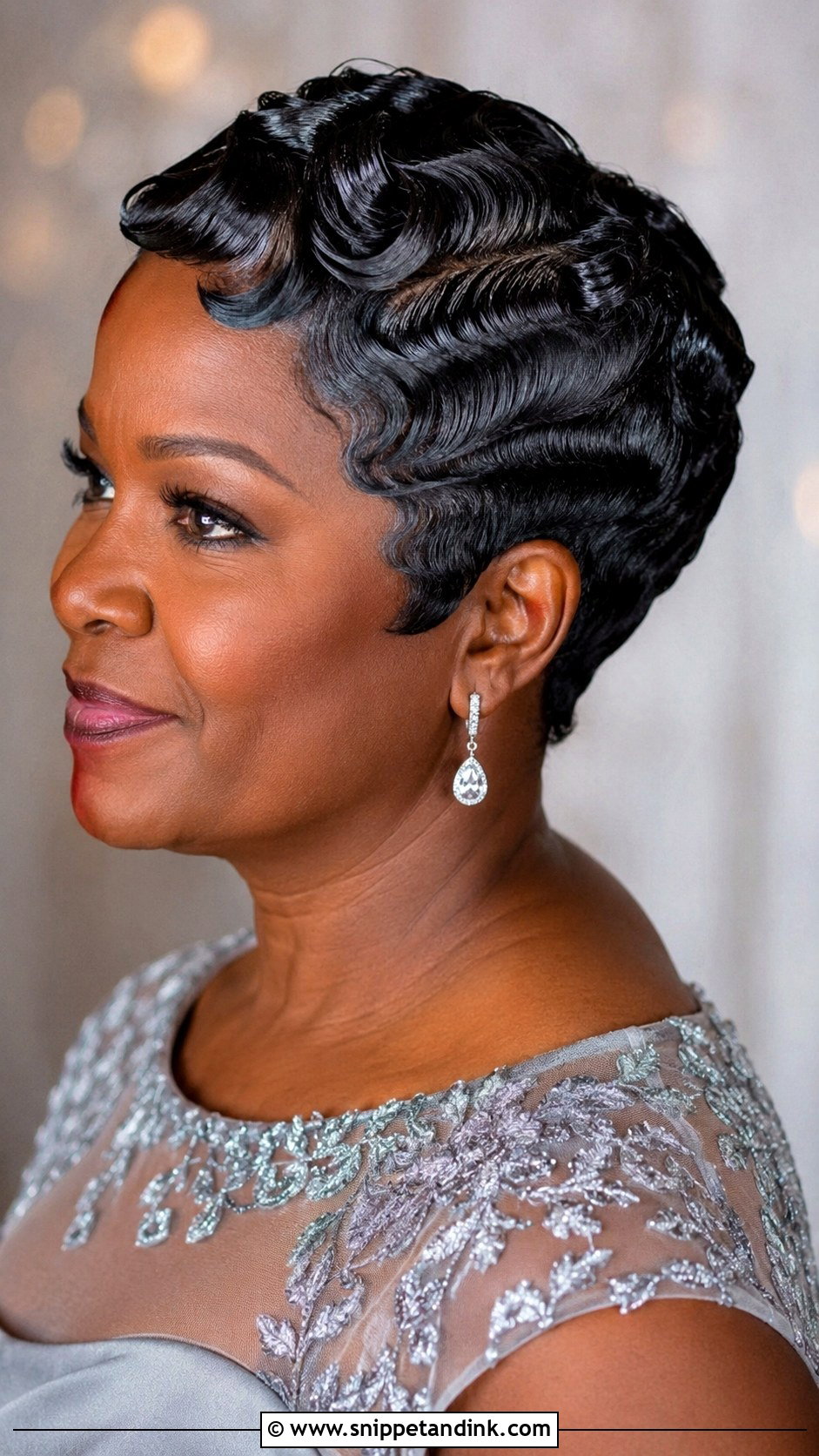 Mother Of The Bride Finger Waves - Snippet and Ink - 15 Mother of the Bride Hair Black Women Ideas